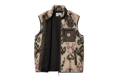 carhartt wip prentis vest liner beige jacquard i026719 1t3 xx 03 baru jacquard wall cypress 3