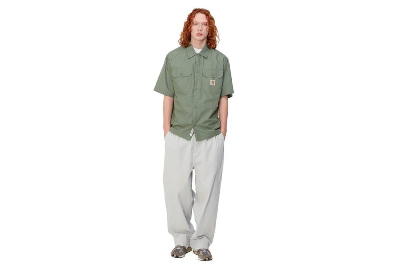 carhartt wip s s craft shirt gruen i033023 1yf xx 03 04