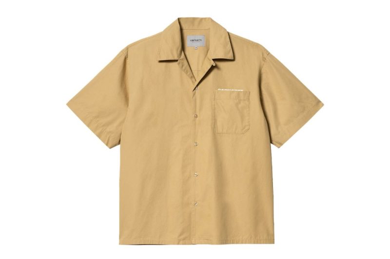 carhartt wip s s link script shirt gelb i033026 22s xx 03 01