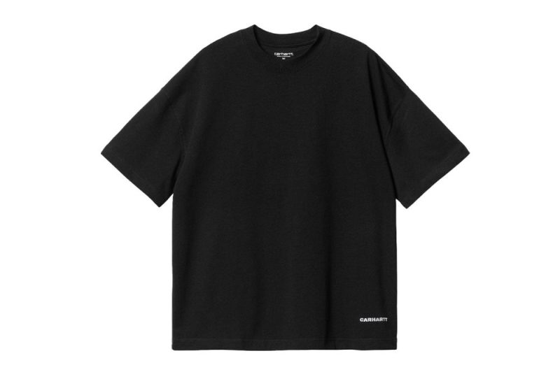 carhartt wip s s link script t shirt schwarz i031373 0d2 xx 03 black 1