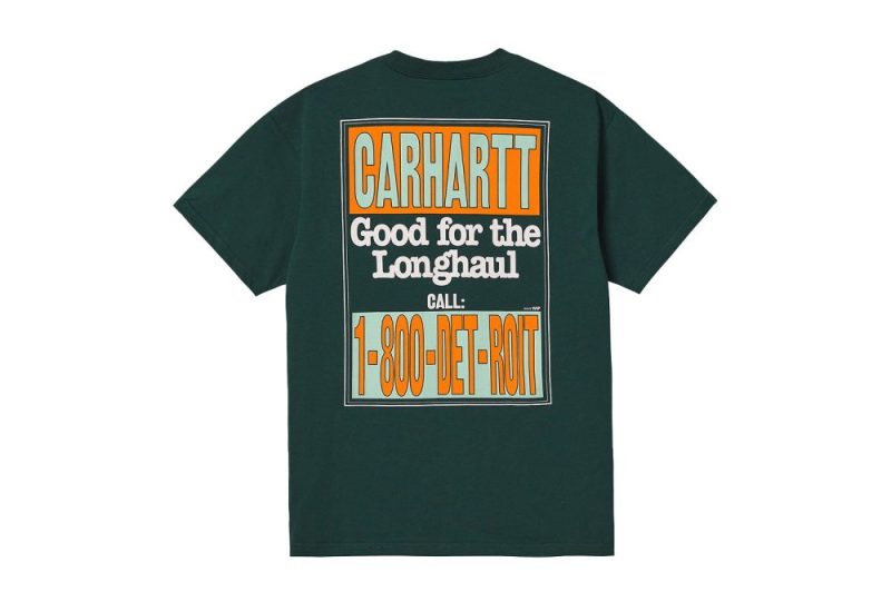 carhartt wip s s longhaul t shirt gruen i030189 827 xx 03 02