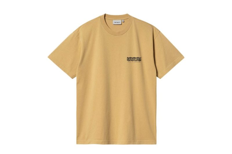 carhartt wip s s stamp t shirt gelb i033670 23f 06 03 01