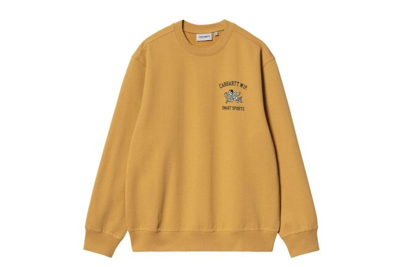 carhartt wip smart sports sweat gelb i033239 1ze xx 03 01