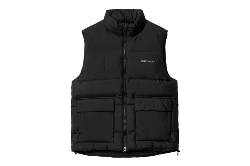 carhartt wip springfield vest schwarz i032265 1sj xx 03 01