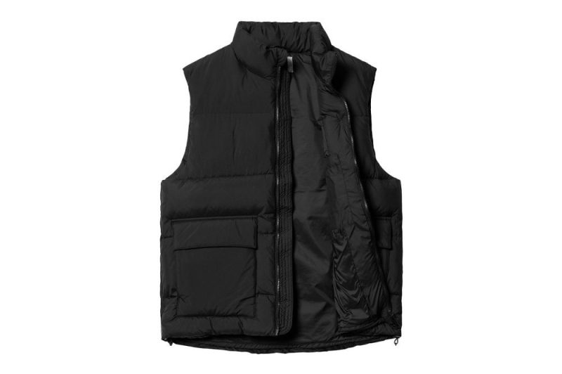 carhartt wip springfield vest schwarz i032265 1sj xx 0303