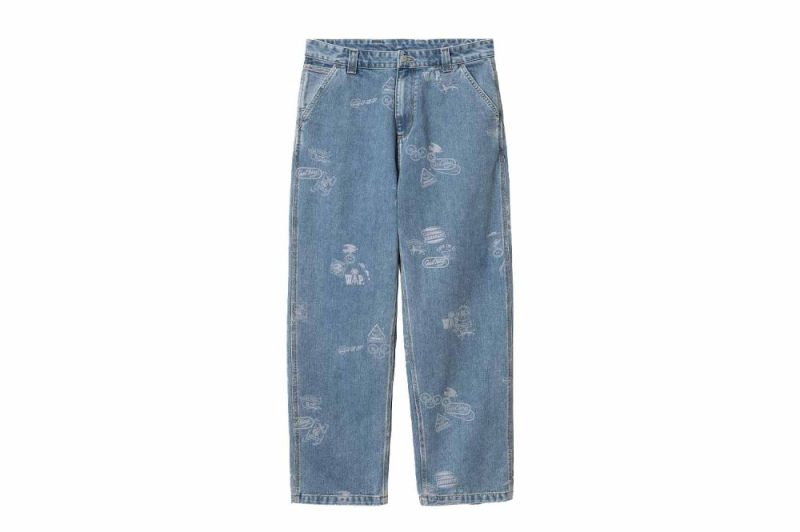 carhartt wip stamp pant blau i033745 2ln 35 00 01