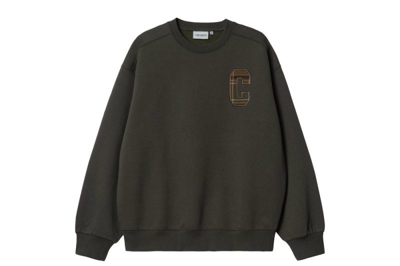 carhartt wip wiles sweat olive I032456 1NQ XX.03 plant 1