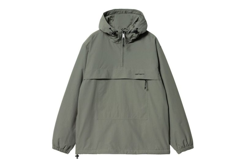 carhartt wip windbreaker pullover graugruen i030820 1qc xx 03 smoke green 1