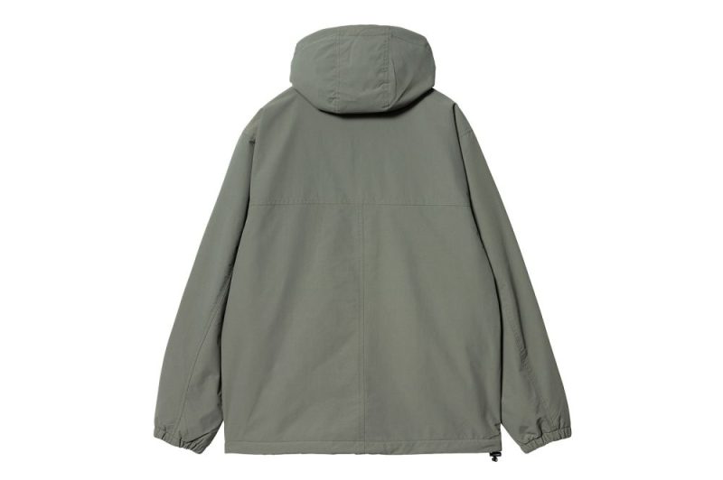 carhartt wip windbreaker pullover graugruen i030820 1qc xx 03 smoke green 2