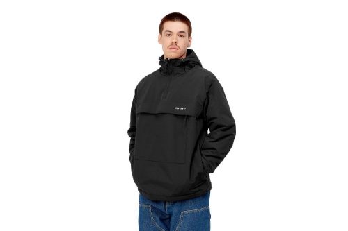 carhartt wip windbreaker pullover schwarz i030008 0d2 xx 03 black white 3