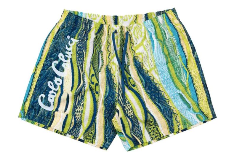 carlo colucci allover badeshorts gruen c3724 181 1