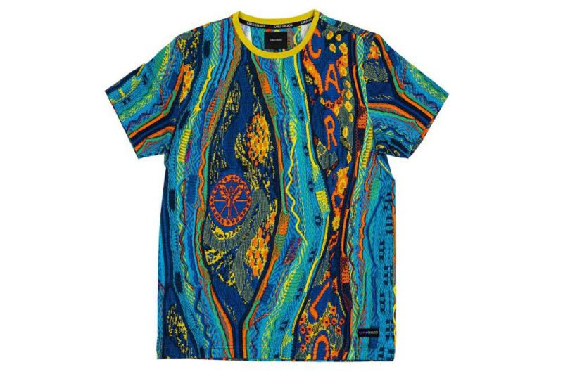 carlo colucci alloverprint t shirt multi c3037 171