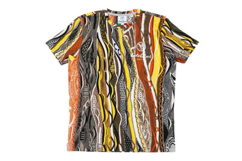 carlo colucci alloverprint t shirt multi c3447 721 1