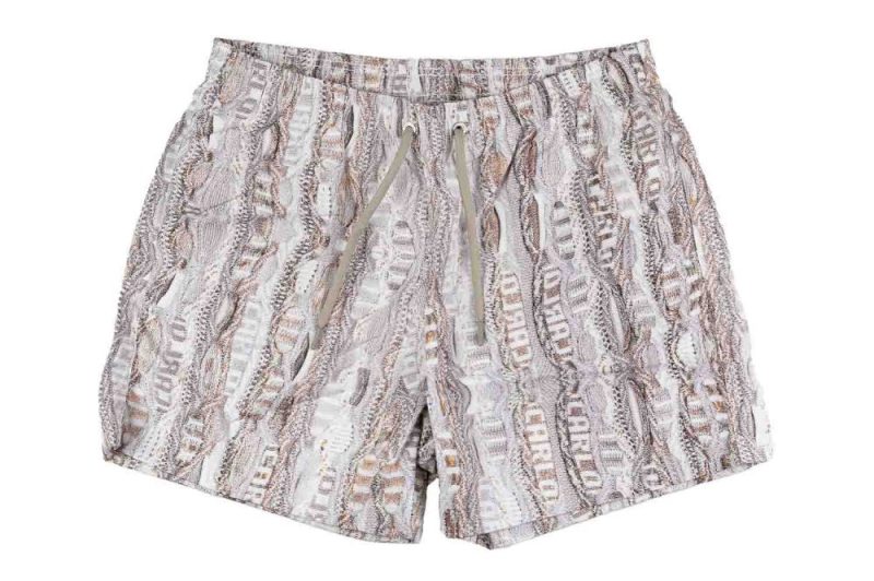 carlo colucci badeshorts mit strickmuster grau braun c3340 581 01