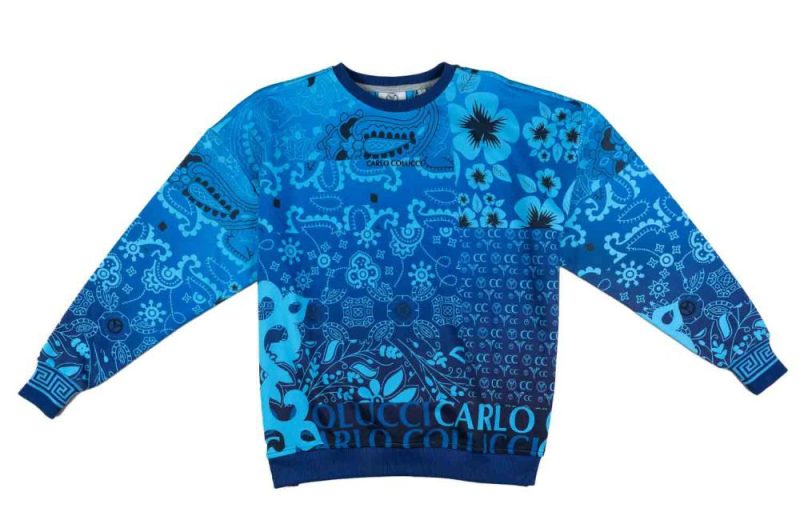 carlo colucci bandana oversize sweatshirt blau c5060 101 01