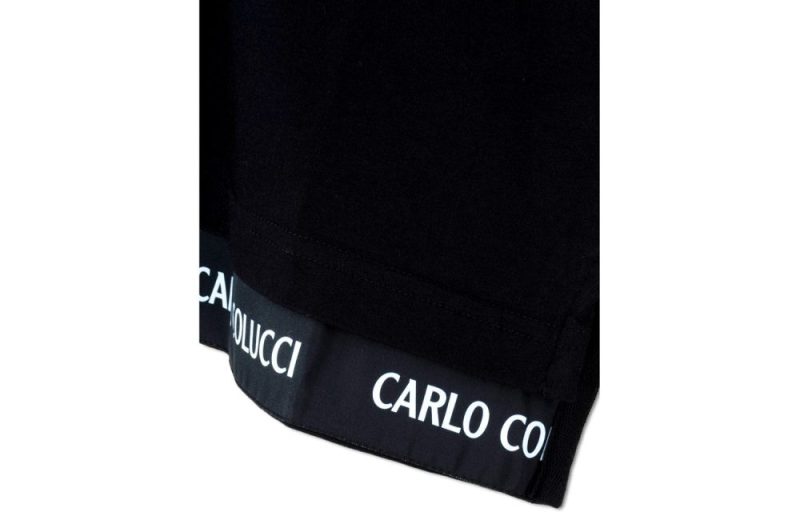 carlo colucci basic logo t shirt schwarz c2416 20 3