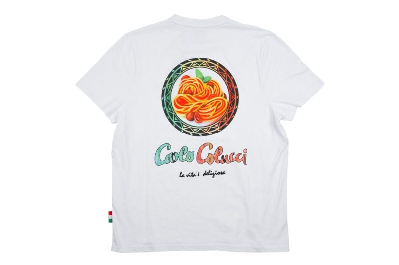 carlo colucci buon appetito t shirt weiss C3091 29 2