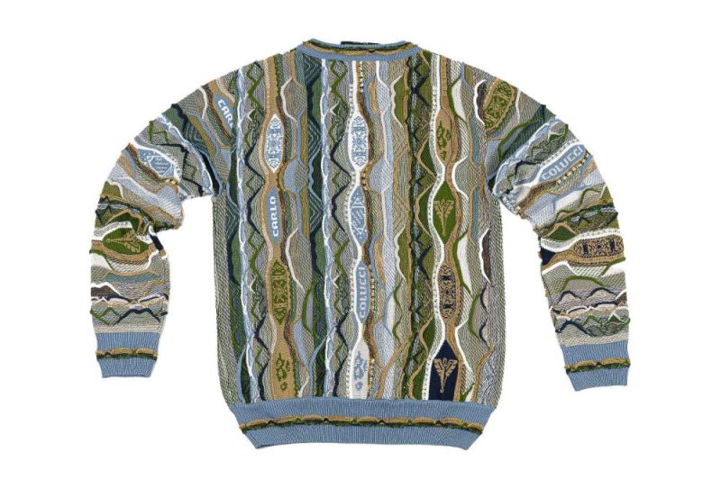 carlo colucci carlo pullover braun blau multi c9809 151 1