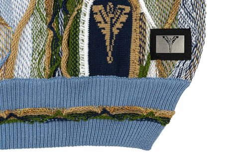 carlo colucci carlo pullover braun blau multi c9809 151 3