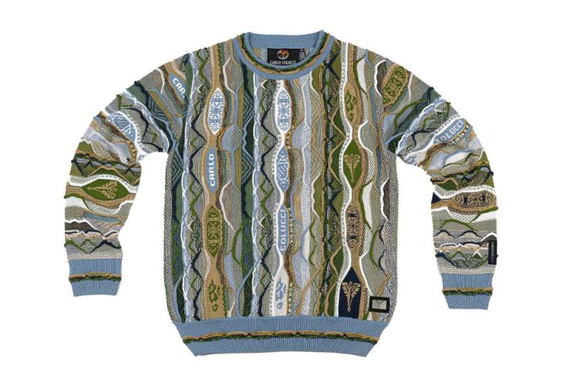 carlo colucci carlo pullover braun blau multi c9809 151