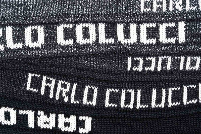 carlo colucci carlo pullover script schwarz weiss c9812 201 2