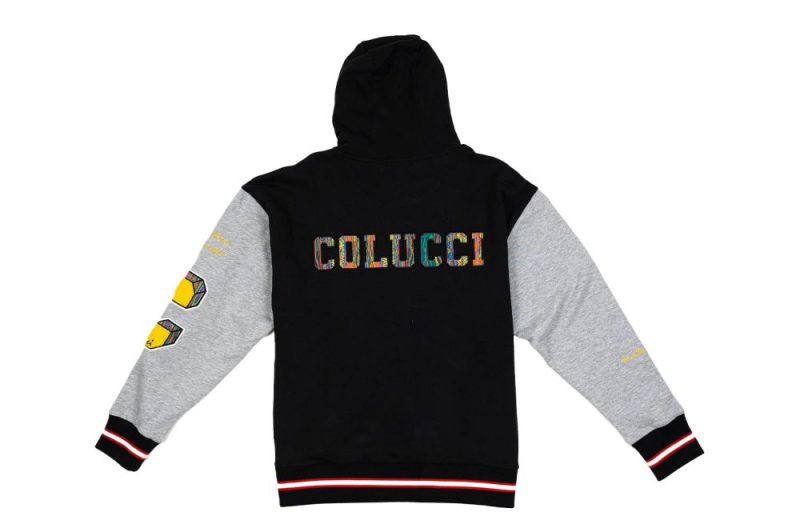 carlo colucci college hoodie schwarz c6316 201 02