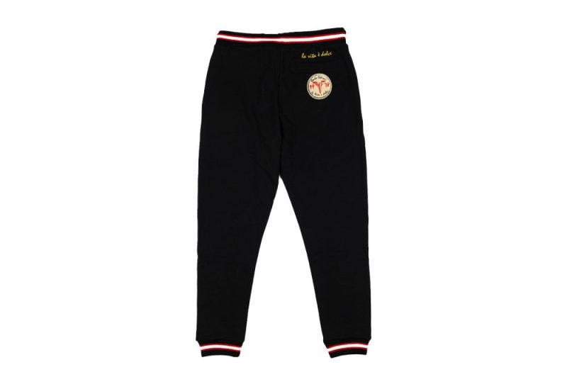 carlo colucci college sweatpant schwarz c5328 201 02