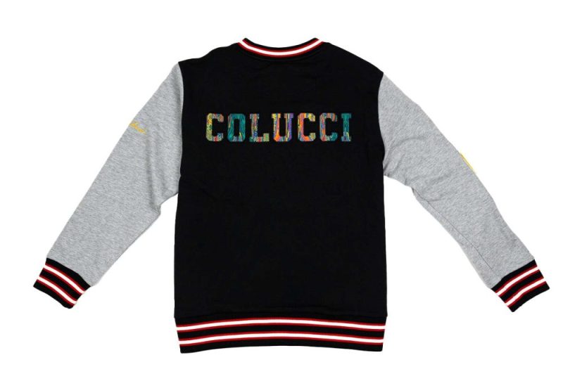 carlo colucci college sweatshirt schwarz c5326 201 02