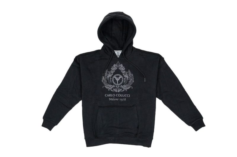 carlo colucci hoodie schwarz c5739 20 1