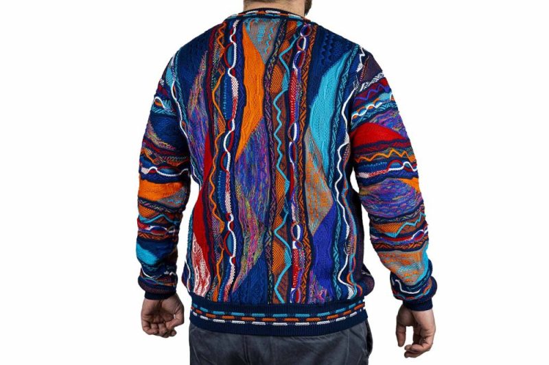 carlo colucci jacquard pullover multi c9804 102 02