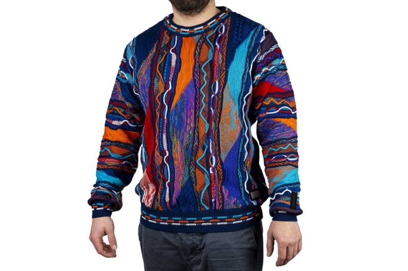 carlo colucci jacquard pullover multi c9804 102