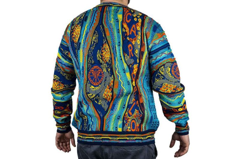 carlo colucci jacquard pullover multi c9805 171 01