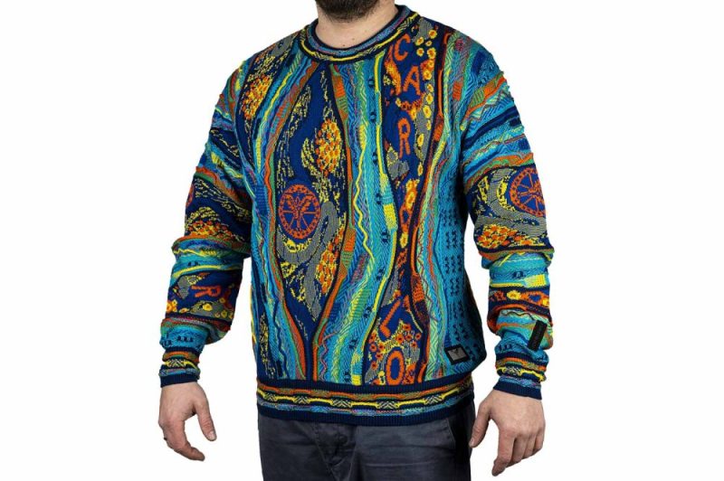 carlo colucci jacquard pullover multi c9805 171