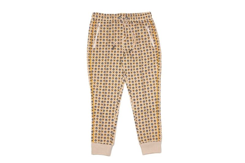 carlo colucci jogginghose mit monogram beige c5047 571 01