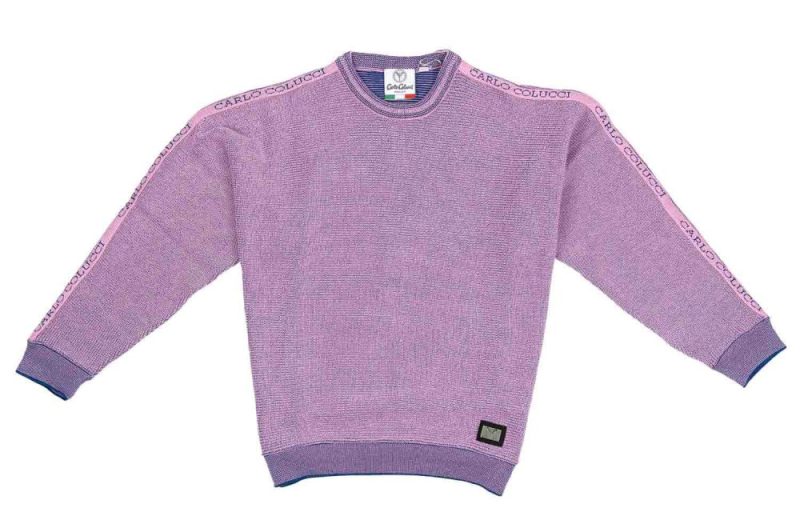 carlo colucci parallelo sweat pink c8406 69 1