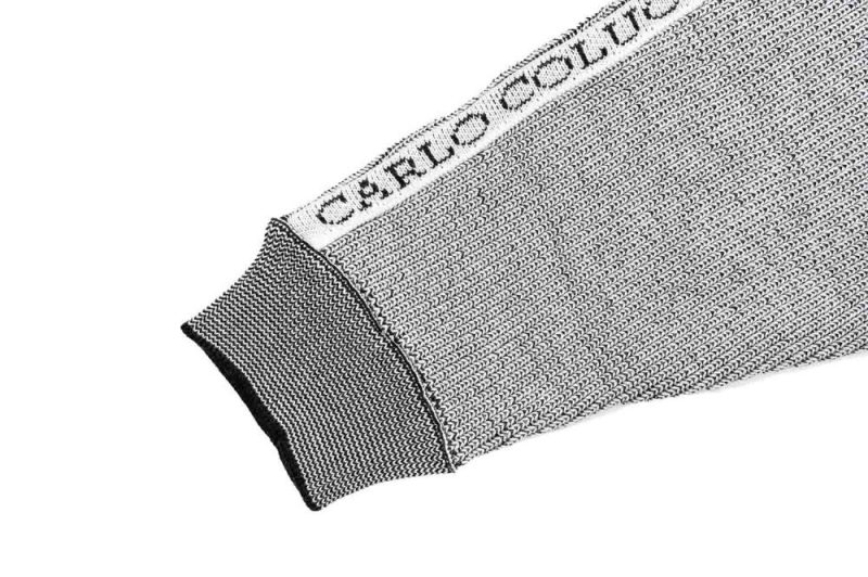 carlo colucci parallelo sweat schwarz weiss c8406 59 2