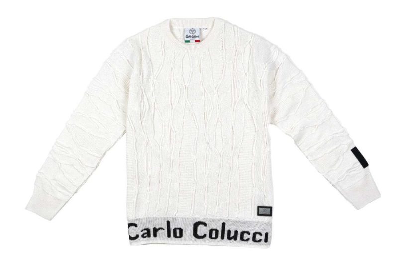 carlo colucci strickpullover weiss c11706 59 1