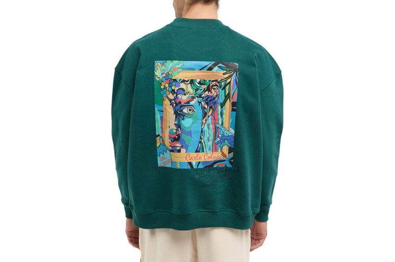 carlo colucci sweatshirt gruen c5609 401 2