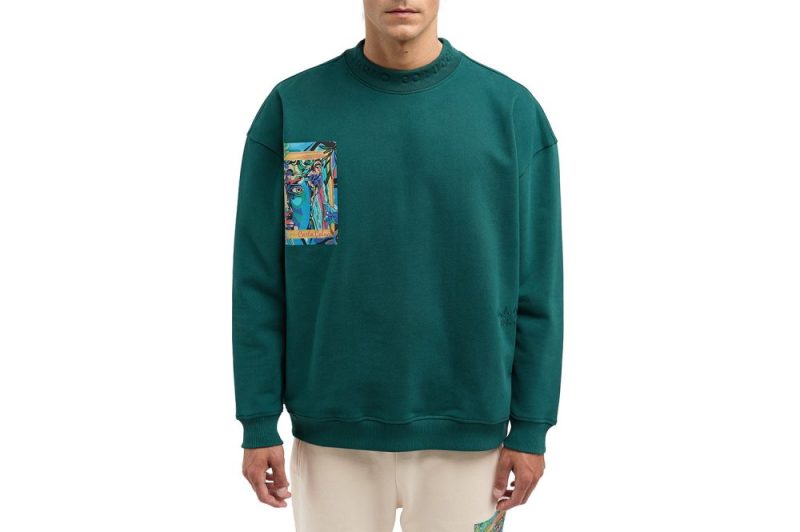 carlo colucci sweatshirt gruen c5609 401 3