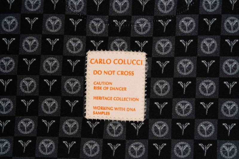 carlo colucci sweatshirt mit monogram schwarz c4633 201 04