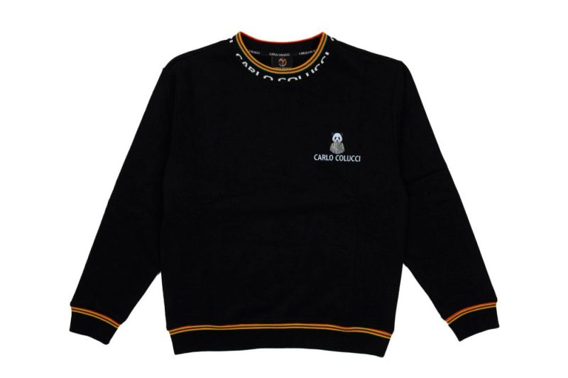 carlo colucci sweatshirt pandalucci schwarz c4714 201