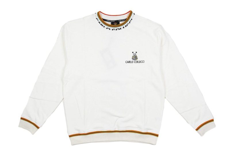 carlo colucci sweatshirt pandalucci weiss c4714 591