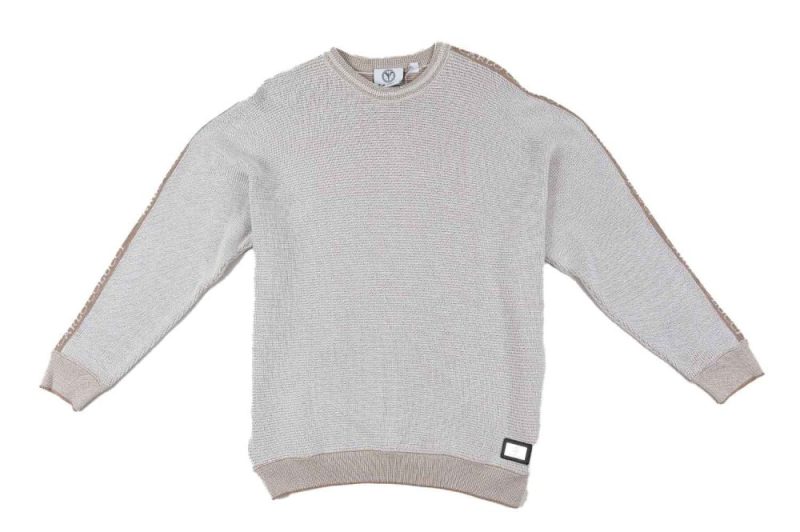 carlo colucci sweatshirt parallelo beige c8707 57 1