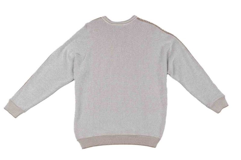 carlo colucci sweatshirt parallelo beige c8707 57 2