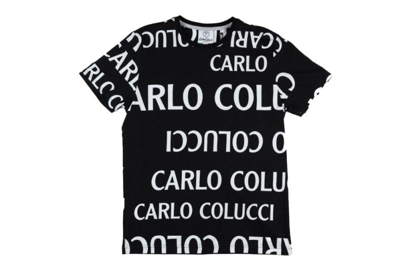 carlo colucci t shirt art black white schwarz c2777 201 01