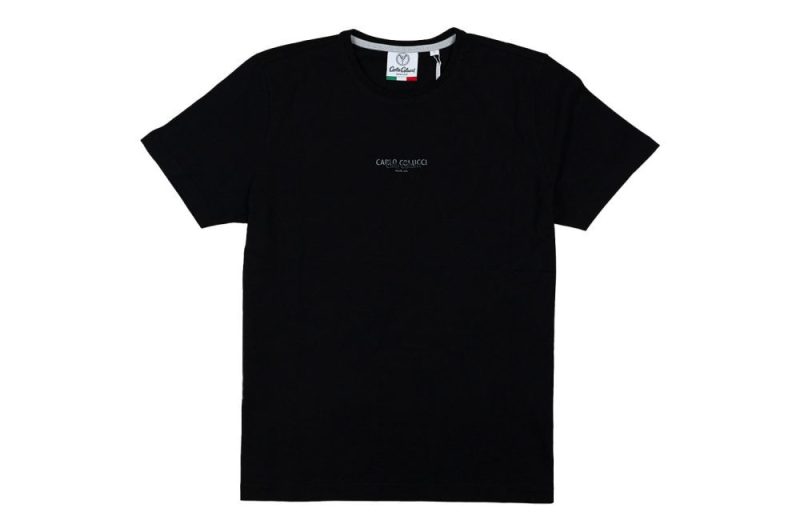 carlo colucci t shirt basic line schwarz c2776 20 1