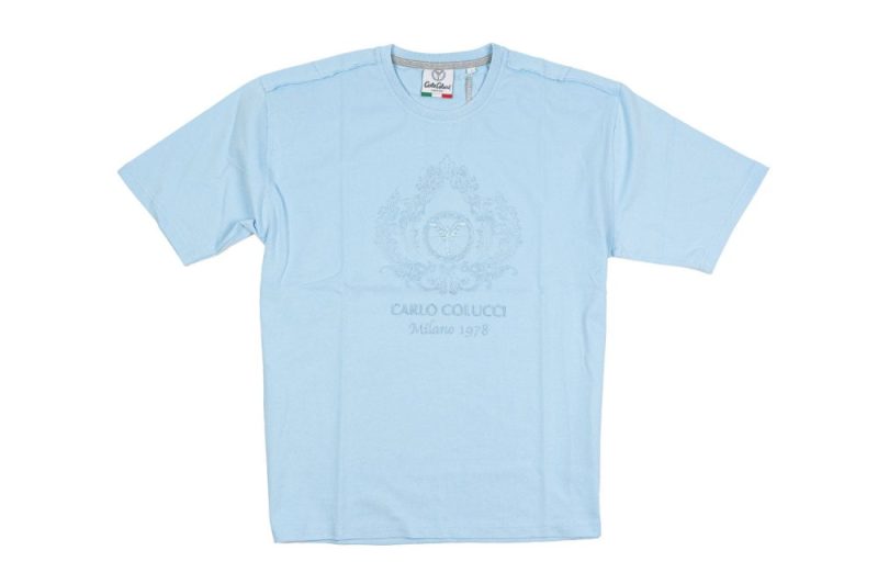 carlo colucci t shirt blau c3347 16 1