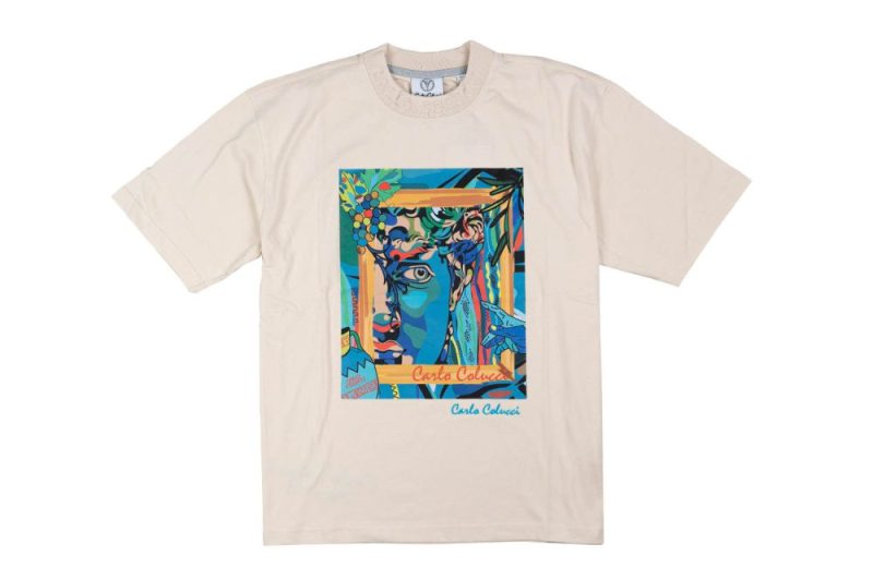 carlo colucci t shirt gallery art story c3356 581beige 1