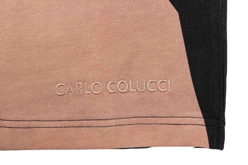 carlo colucci t shirt knit print mehrfarbig c3002 201 04