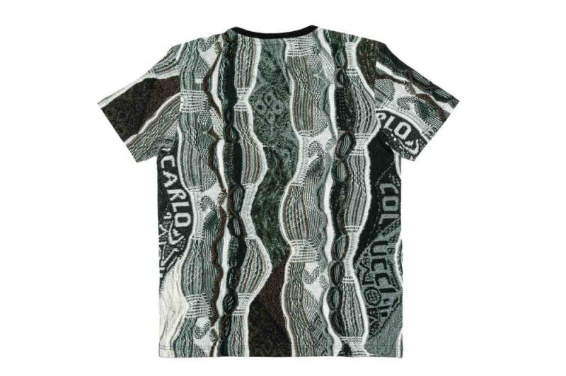 carlo colucci t shirt knit print schwarz weiss 02